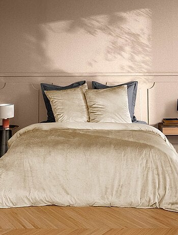 Parure de lit en velours uni