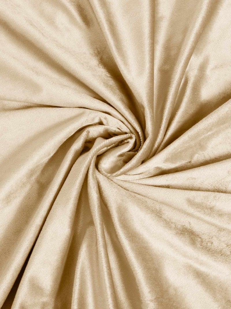Parure de lit en velours uni Beige sable - Kiabi