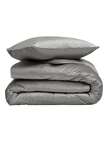 Parure de lit en velours uni