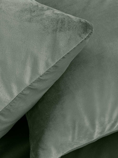 Parure de lit en velours uni - Kiabi