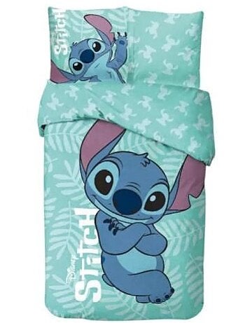 Parure de lit enfant - 140x200 cm 100% coton - disney lilo & stitch ohana