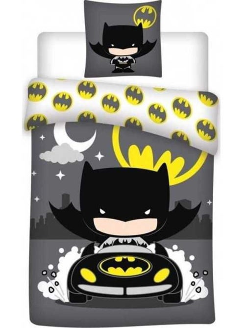 Parure de lit enfant - 140x200 cm microfibre réversible - batman comics - Kiabi Parure de lit enfant - 140x200 cm microfibre réversible - batman comics - Kiabi