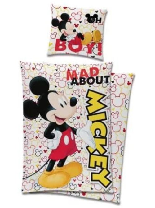 Parure de lit enfant - 140x200 cm réversible coton - disney mickey mouse - Kiabi Parure de lit enfant - 140x200 cm réversible coton - disney mickey mouse - Kiabi