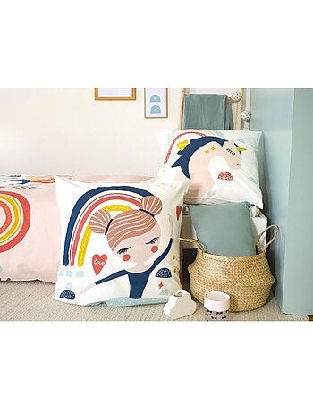 Parure de lit enfant - réversible licorne - 2 pièces