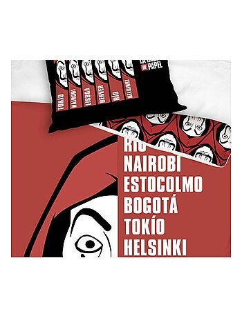 Parure de lit enfant 100 % coton casa de papel