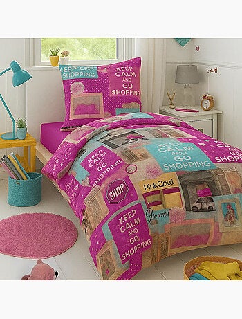 Parure de lit enfant 100 % coton happy
