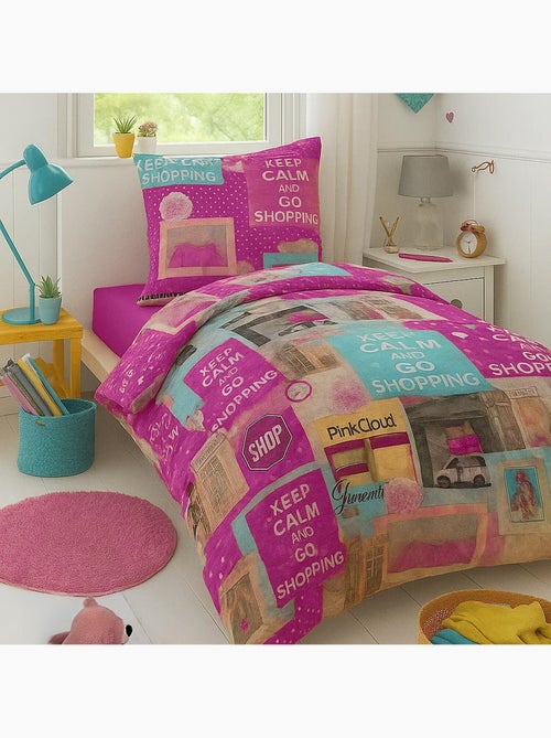 Parure de lit enfant 100 % coton happy - Kiabi