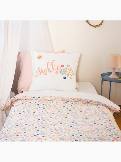 Parure de lit enfant 100% coton imprimées - Hello - Kiabi
