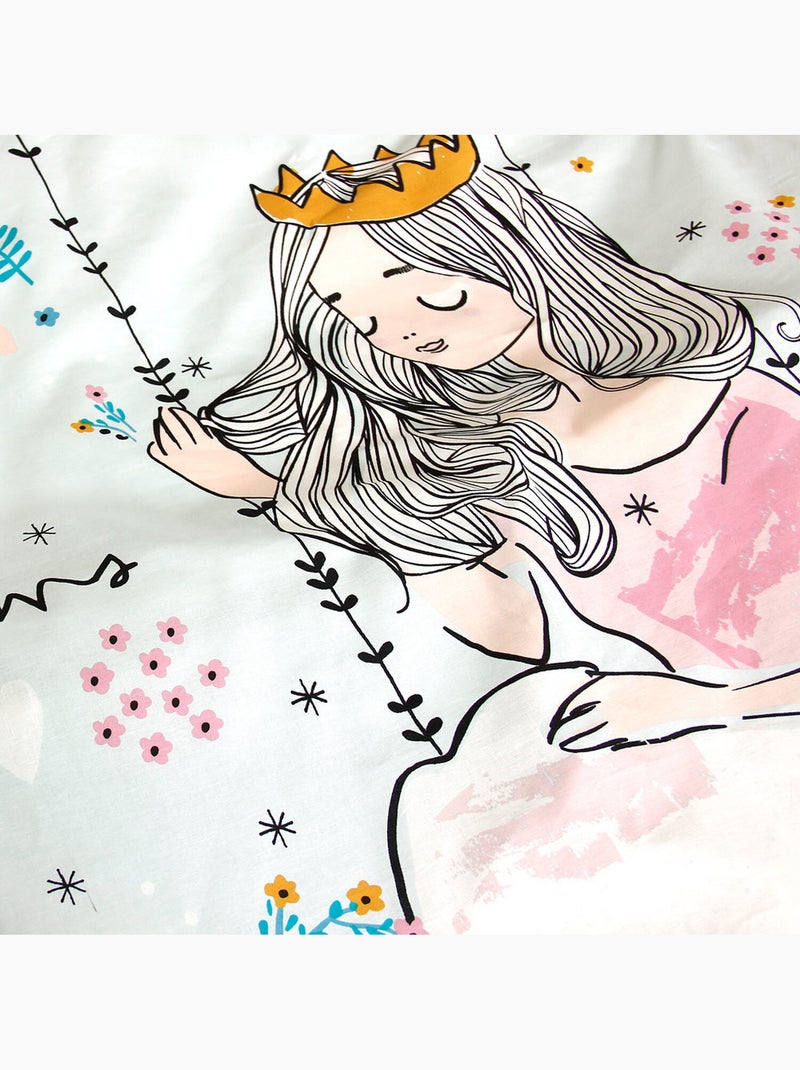 Parure de lit enfant 100% coton imprimées - Magic Blanc - Kiabi
