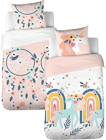 Parure de lit enfant 100% coton imprimées - PRUNELLIA