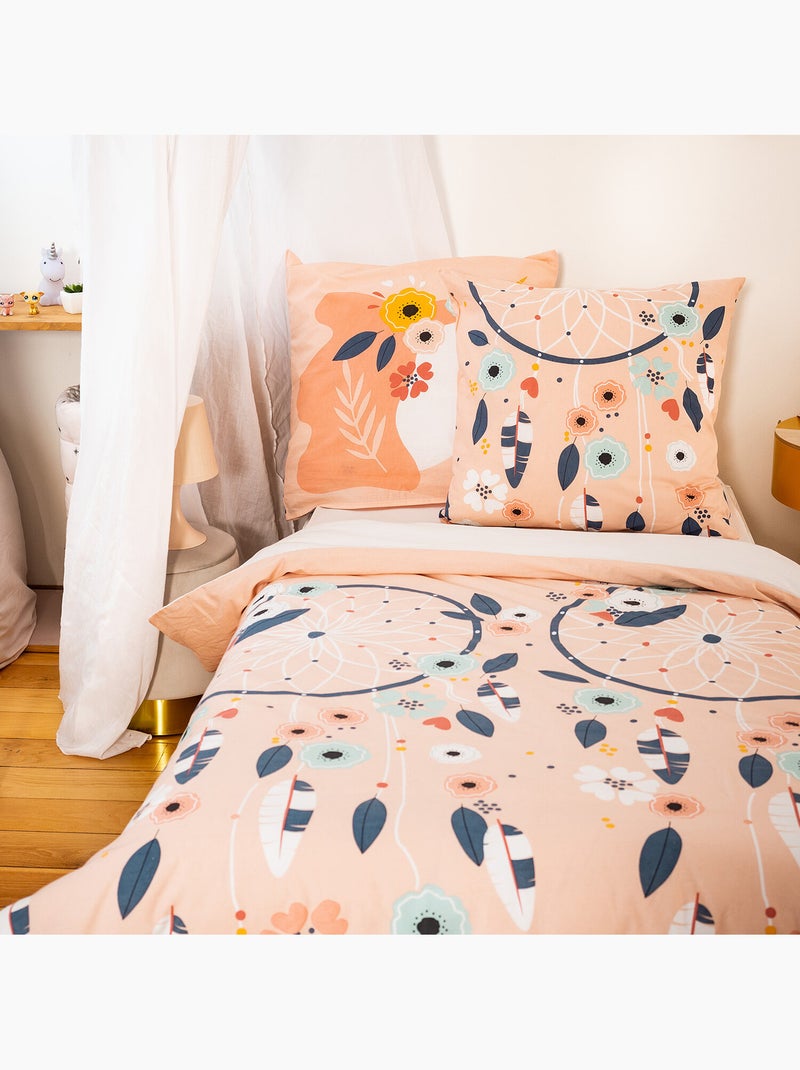 Parure de lit enfant 100% coton imprimées - PRUNELLIA Blanc - Kiabi