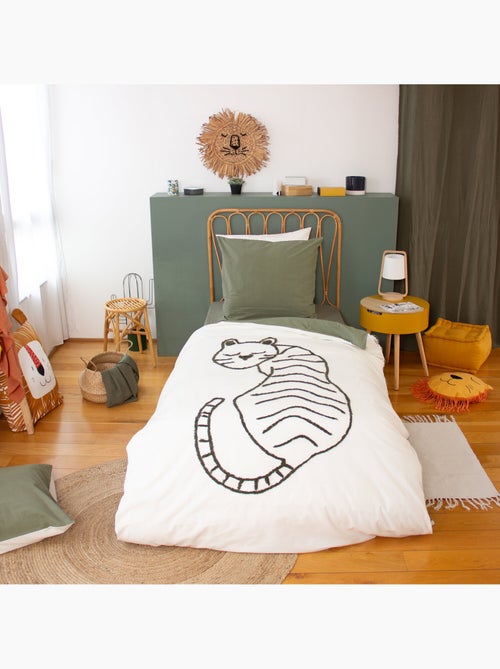 Parure de lit enfant 100% coton imprimées - TIGRE - Kiabi