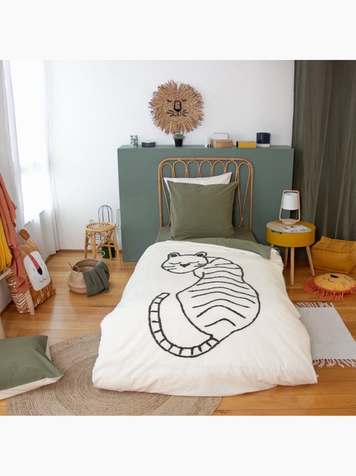 Parure de lit enfant 100% coton imprimées - TIGRE - Kiabi