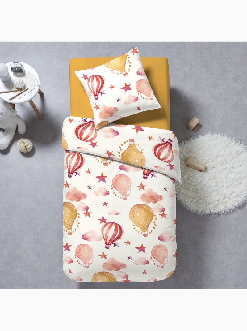 Parure de lit enfant 100% coton imprimées - VOYAGE Beige - Kiabi