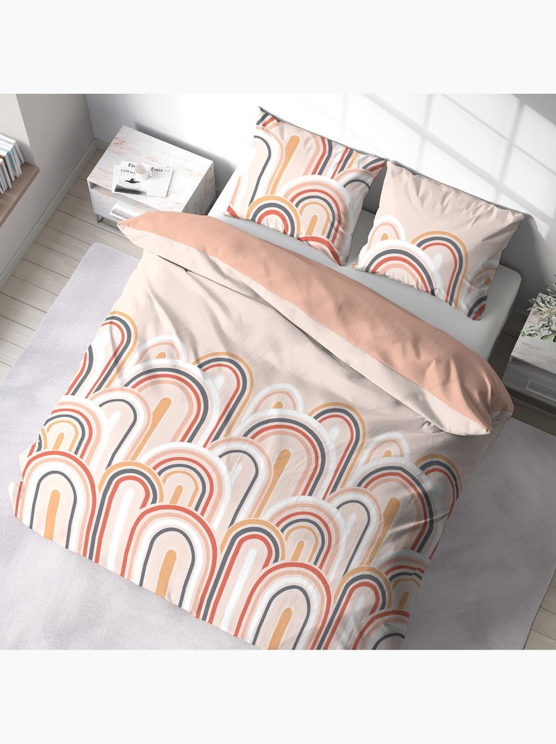 Parure de lit enfant 100 % coton love Rose - Kiabi