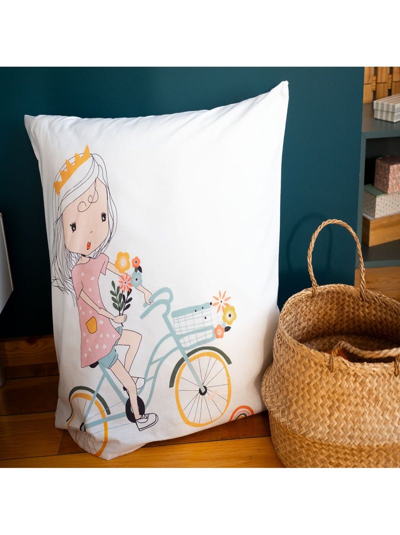Parure de lit enfant 100% coton motif cheval Rose - Kiabi