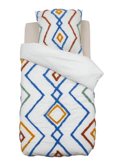 Parure de lit enfant 100% coton motifs géométriques MARRAKECH - Kiabi Parure de lit enfant 100% coton motifs géométriques MARRAKECH - Kiabi