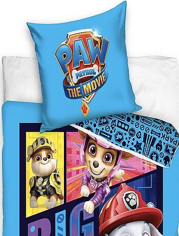 Parure de lit enfant 100 % coton pat'patrouille