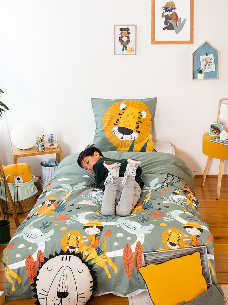 Parure de lit enfant 100 % coton promenade Blanc - Kiabi