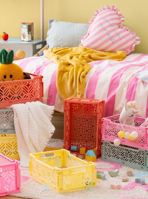 Parure de lit enfant 100% coton réversible à rayures - Kiabi