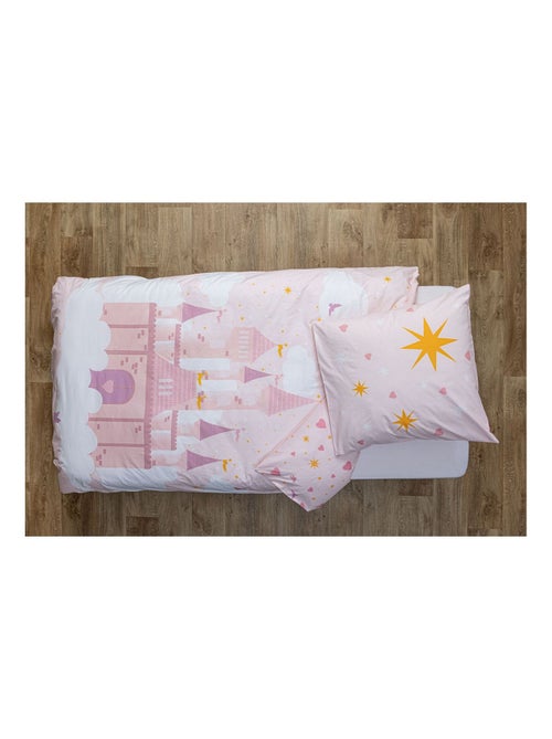 Parure de lit enfant 100% coton réversible CHÂTEAU - Kiabi