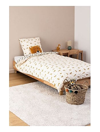 Parure de lit enfant 100% coton réversible LEOPARD