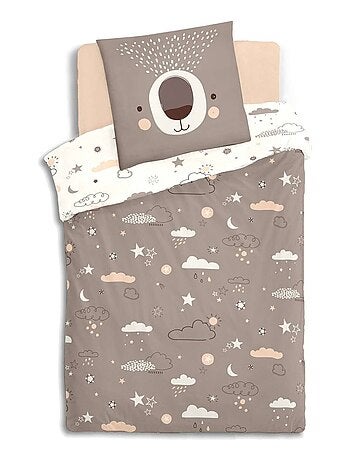 Parure de lit enfant 100% coton réversible OURSON