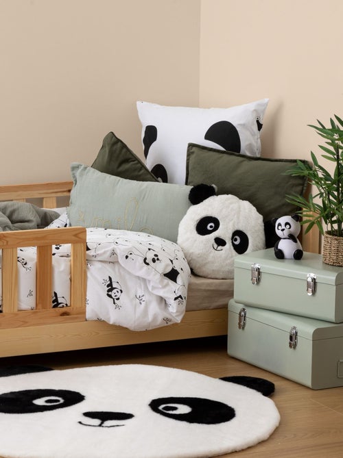 Parure de lit enfant 100% coton réversible PANDA - Kiabi