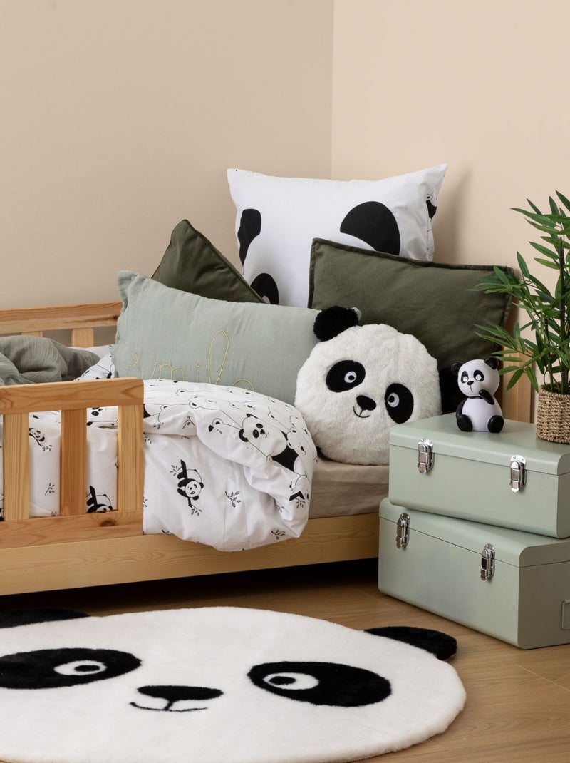Parure de lit enfant 100% coton réversible PANDA Blanc - Kiabi