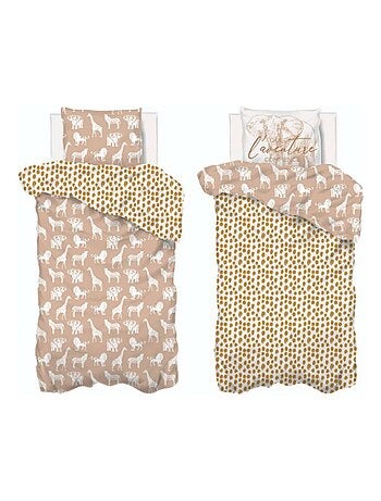 Parure de lit enfant 100% coton réversible SAVANE
