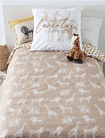 Parure de lit enfant 100% coton réversible SAVANE