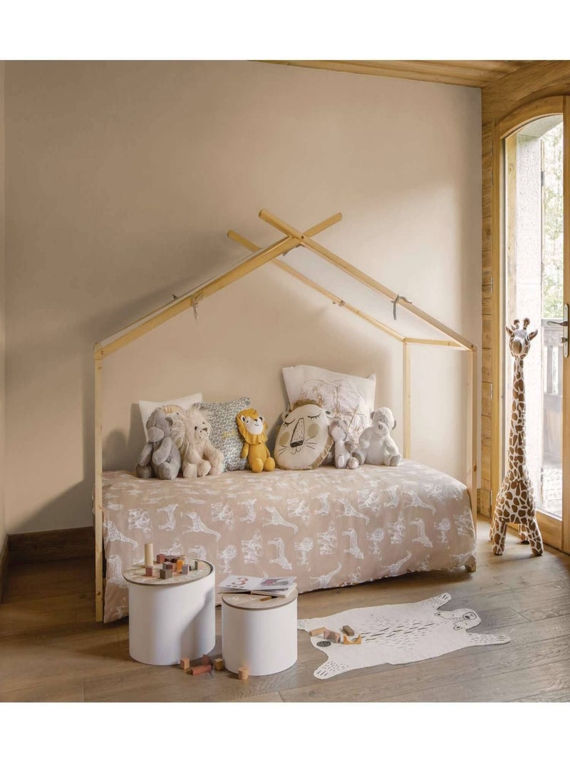 Parure de lit enfant 100% coton réversible SAVANE Marron - Kiabi