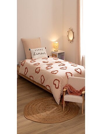Parure de lit enfant 100% coton tufté AMOUR