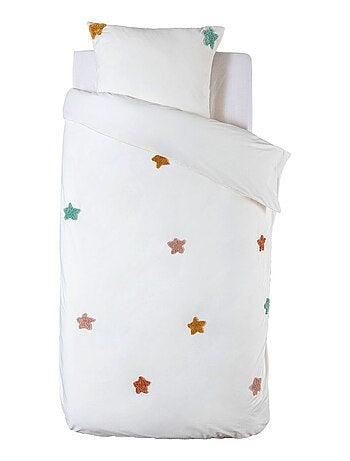 Parure de lit enfant 100% coton tufté ETOILES
