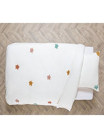 Parure de lit enfant 100% coton tufté ETOILES