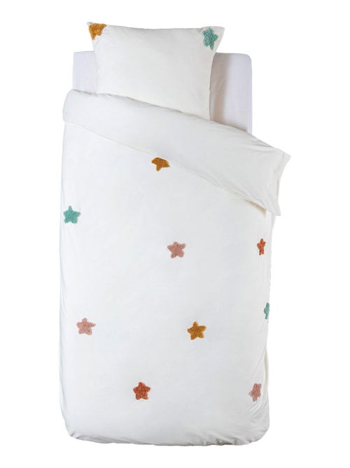 Parure de lit enfant 100% coton tufté ETOILES - Kiabi