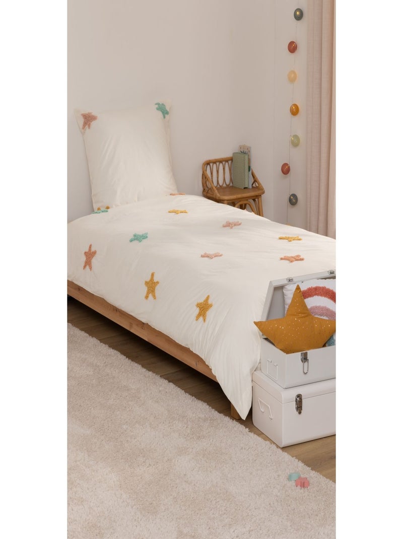 Parure de lit enfant 100% coton tufté ETOILES Multicolore - Kiabi