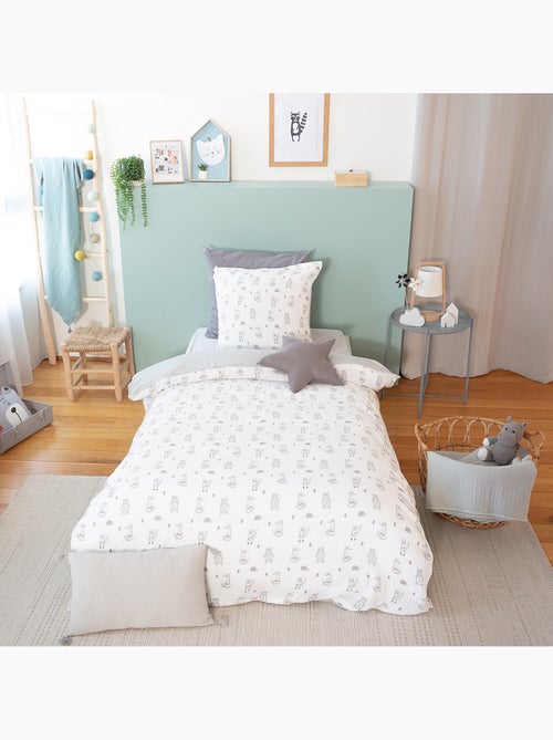Parure de lit enfant 100 % gaze de coton foret - Kiabi