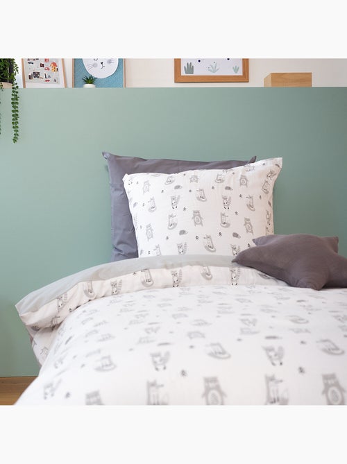 Parure de lit enfant 100 % gaze de coton foret - Kiabi