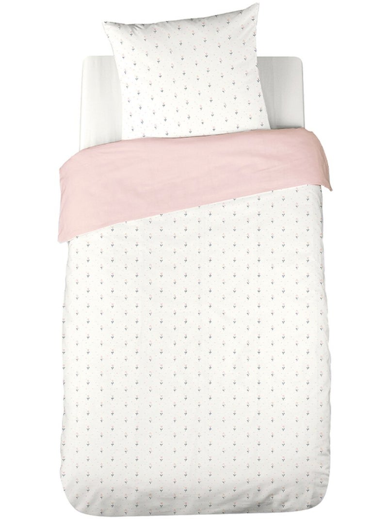 Parure de lit enfant 100% gaze de coton imprimées - Liberty Blanc - Kiabi