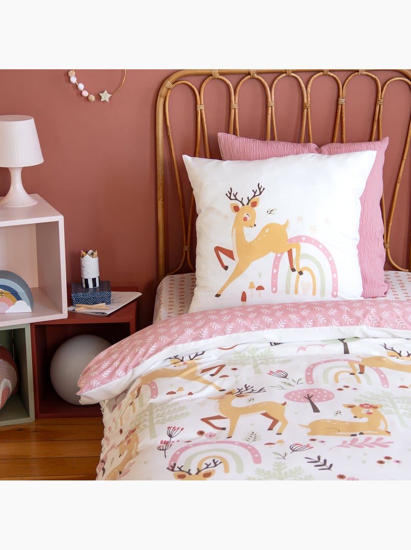 Parure de lit enfant 100% microfibre imprimées - BAMBINA Blanc - Kiabi