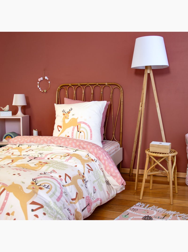 Parure de lit enfant 100% microfibre imprimées - BAMBINA Blanc - Kiabi