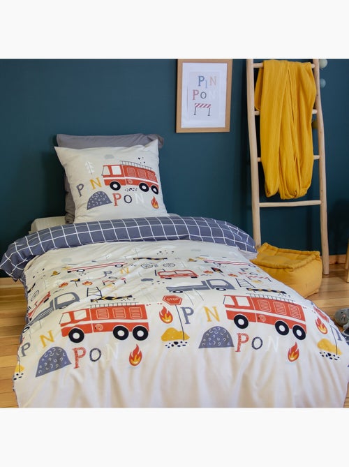 Parure de lit enfant 100% microfibre imprimées - FLAMMECHE - Kiabi