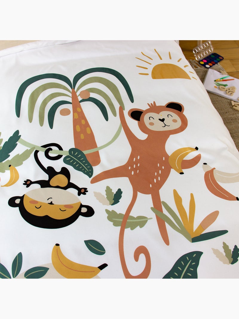 Parure de lit enfant 100% microfibre imprimées - OUSTI Blanc - Kiabi