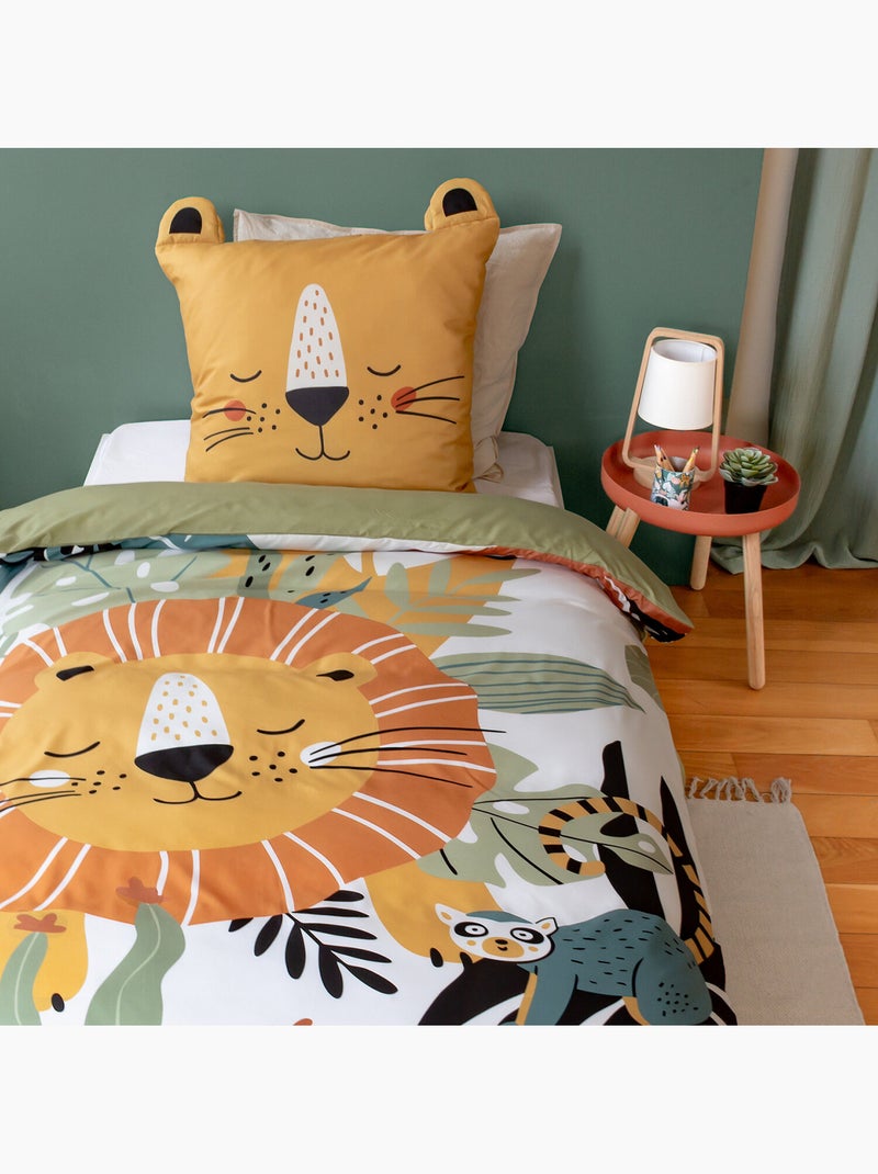 Parure de lit enfant 100% microfibre imprimées - REY Marron - Kiabi