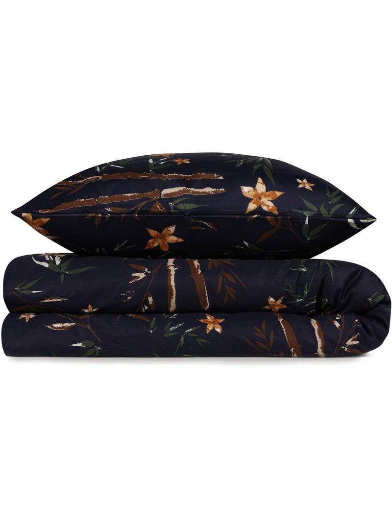 Parure de lit enfant 100% satin de coton Imprimée floral - Bamboo Multicolore - Kiabi