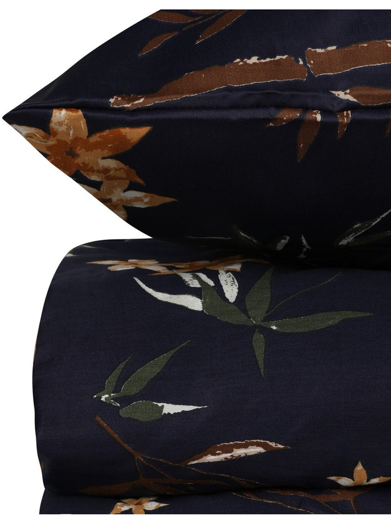Parure de lit enfant 100% satin de coton Imprimée floral - Bamboo Multicolore - Kiabi