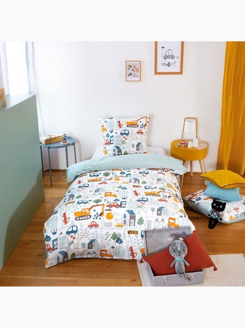 Parure de lit enfant 140x200cm en route - Kiabi Parure de lit enfant 140x200cm en route - Kiabi