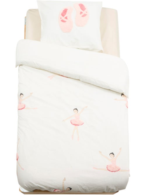 Parure de lit enfant 2 pièces coton tufté ballerine housse + taie - Kiabi
