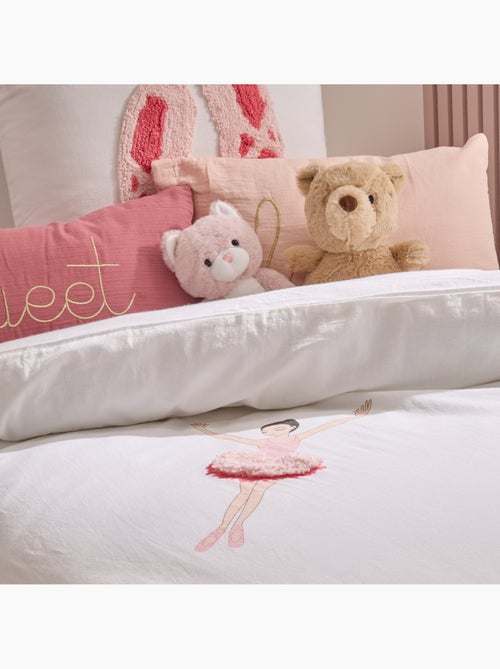 Parure de lit enfant 2 pièces coton tufté ballerine housse + taie - Kiabi